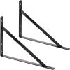 imageAmazon Basics 10 Pack L20 x H 13quot Black Heavy Duty Shelf Brackets with Screws Metal Shelf Brackets Strong Steel20 x 13Inch