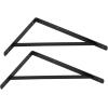 imageAmazon Basics 10 Pack L20 x H 13quot Black Heavy Duty Shelf Brackets with Screws Metal Shelf Brackets Strong Steel20 x 13Inch