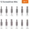 imageAmazon Basics 12 Piece Ratcheting Magnetic Screwdriver Set with Multiple Bits Black Blue Silver
