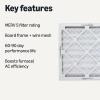 imageAmazon Basics 14x20x1 Air Filter 6 Pack MERV 8 AC Furnace Filters Actual Size 1375quot x 1975quot x 075quot14x14x1