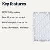 imageAmazon Basics 14x20x1 Air Filter 6 Pack MERV 8 AC Furnace Filters Actual Size 1375quot x 1975quot x 075quot14x20x1