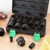 imageAmazon Basics 19Piece 12Inch Drive 6 Point Shallow Impact Socket Set SAE Size With Carrying Case 102quot x 85quot x 24quotPreviously Denali brand102 x 85 x 24 inch