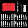 imageAmazon Basics 29Piece Precision Hobby Knife Set Black Silver Red