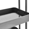 imageAmazon Basics 3Tier Rolling Utility or Kitchen Cart Lockable Wheels Multifunctional Storage WhiteCharcoal