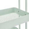 imageAmazon Basics 3Tier Rolling Utility or Kitchen Cart Lockable Wheels Multifunctional Storage WhiteMint Green