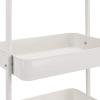imageAmazon Basics 3Tier Rolling Utility or Kitchen Cart Lockable Wheels Multifunctional Storage WhiteWhite