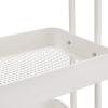 imageAmazon Basics 3Tier Rolling Utility or Kitchen Cart Lockable Wheels Multifunctional Storage WhiteWhite