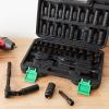 imageAmazon Basics 46Piece 38Inch Drive 6 ampamp 12 Point Shallow Deep Socket Set and 72 Teeth Reversible Ratchet SAEMetric Size With Carrying Case 131 in x 97 in x 3 inPreviously Denali brand131 x 97 x 3 inches