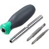 imageAmazon Basics 6in1 MultiBit ScrewdriverNut Driver MulticolorSilver Northern Glow Green GreyPreviously Denali brand