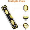 imageAmazon Basics 9Inch Magnetic Torpedo Level and Ruler 1809045 Degree Bubbles Black9Inch