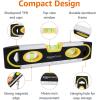 imageAmazon Basics 9Inch Magnetic Torpedo Level and Ruler 1809045 Degree Bubbles Black9Inch