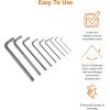 imageAmazon Basics Allen WrenchHex Key Set SAE ampamp Metric Sizes Chrome Vanadium Steel 2 Organized Holders 36Piece SetBlack