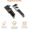 imageAmazon Basics Allen WrenchHex Key Set SAE ampamp Metric Sizes Chrome Vanadium Steel 2 Organized Holders 36Piece SetBlack