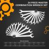 imageAmazon Basics Combination Metric and SAE Wrench Sets Set of 24Stainless Steel
