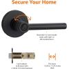 imageAmazon Basics Contemporary Madison Door Lever  Passage  Matte Black 6PackMatte Black