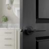 imageAmazon Basics Contemporary Madison Door Lever  Passage  Matte Black 6PackMatte Black