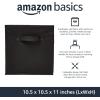 imageAmazon Basics Cube Organizer Storage Bins Handles Collapsible Fabric Pack of 6 105quotx105quotx11quot NavyBlack
