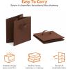 imageAmazon Basics Cube Organizer Storage Bins Handles Collapsible Fabric Pack of 6 105quotx105quotx11quot NavyBrown