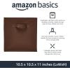 imageAmazon Basics Cube Organizer Storage Bins Handles Collapsible Fabric Pack of 6 105quotx105quotx11quot NavyBrown