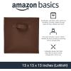 imageAmazon Basics Cube Organizer Storage Bins Handles Collapsible Fabric Pack of 6 105quotx105quotx11quot NavyBrown