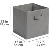 imageAmazon Basics Cube Organizer Storage Bins Handles Collapsible Fabric Pack of 6 105quotx105quotx11quot NavyGray
