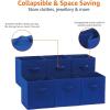imageAmazon Basics Cube Organizer Storage Bins Handles Collapsible Fabric Pack of 6 105quotx105quotx11quot NavyNavy