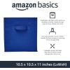 imageAmazon Basics Cube Organizer Storage Bins Handles Collapsible Fabric Pack of 6 105quotx105quotx11quot NavyNavy