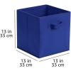 imageAmazon Basics Cube Organizer Storage Bins Handles Collapsible Fabric Pack of 6 105quotx105quotx11quot NavyNavy