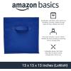 imageAmazon Basics Cube Organizer Storage Bins Handles Collapsible Fabric Pack of 6 105quotx105quotx11quot NavyNavy