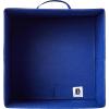 imageAmazon Basics Cube Organizer Storage Bins Handles Collapsible Fabric Pack of 6 105quotx105quotx11quot NavyNavy