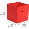 imageAmazon Basics Cube Organizer Storage Bins Handles Collapsible Fabric Pack of 6 105quotx105quotx11quot NavyRed