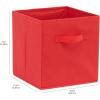 imageAmazon Basics Cube Organizer Storage Bins Handles Collapsible Fabric Pack of 6 105quotx105quotx11quot NavyRed