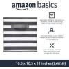imageAmazon Basics Cube Organizer Storage Bins Handles Collapsible Fabric Pack of 6 105quotx105quotx11quot NavyWhite Light Grey Stripe