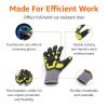 imageAmazon Basics Cut Level A1 Abrasion ANSI Level A4 Impact Protection Gloves with Touch Screen Friendly 15G Sandy Nitrile Palm Pack of 120 Pairs Yellow Size XXSmallXXXS