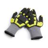 imageAmazon Basics Cut Level A1 Abrasion ANSI Level A4 Impact Protection Gloves with Touch Screen Friendly 15G Sandy Nitrile Palm Pack of 120 Pairs Yellow Size XXSmallXXLarge