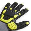 imageAmazon Basics Cut Level A1 Abrasion ANSI Level A4 Impact Protection Gloves with Touch Screen Friendly 15G Sandy Nitrile Palm Pack of 120 Pairs Yellow Size XXSmallXLarge