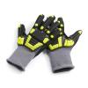 imageAmazon Basics Cut Level A1 Abrasion ANSI Level A4 Impact Protection Gloves with Touch Screen Friendly 15G Sandy Nitrile Palm Pack of 120 Pairs Yellow Size XXSmallXXXS