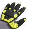 imageAmazon Basics Cut Level A1 Abrasion ANSI Level A4 Impact Protection Gloves with Touch Screen Friendly 15G Sandy Nitrile Palm Pack of 120 Pairs Yellow Size XXSmallXSmall