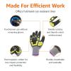 imageAmazon Basics Cut Level A1 Abrasion ANSI Level A4 Impact Protection Gloves with Touch Screen Friendly 15G Sandy Nitrile Palm Pack of 120 Pairs Yellow Size XXSmall3XLarge