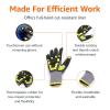 imageAmazon Basics Cut Level A1 Abrasion ANSI Level A4 Impact Protection Gloves with Touch Screen Friendly 15G Sandy Nitrile Palm Pack of 120 Pairs Yellow Size XXSmallXSmall