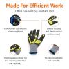 imageAmazon Basics Cut Level A1 Abrasion ANSI Level A4 Impact Protection Gloves with Touch Screen Friendly 15G Sandy Nitrile Palm Pack of 120 Pairs Yellow Size XXSmallXLarge