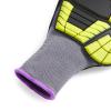 imageAmazon Basics Cut Level A1 Abrasion ANSI Level A4 Impact Protection Gloves with Touch Screen Friendly 15G Sandy Nitrile Palm Pack of 120 Pairs Yellow Size XXSmall3XLarge