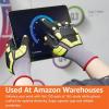 imageAmazon Basics Cut Level A1 Abrasion ANSI Level A4 Impact Protection Gloves with Touch Screen Friendly 15G Sandy Nitrile Palm Pack of 120 Pairs Yellow Size XXSmallSmall