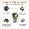 imageAmazon Basics Cut Level A1 Abrasion ANSI Level A4 Impact Protection Gloves with Touch Screen Friendly 15G Sandy Nitrile Palm Pack of 120 Pairs Yellow Size XXSmallXXLarge