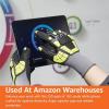 imageAmazon Basics Cut Level A1 Abrasion ANSI Level A4 Impact Protection Gloves with Touch Screen Friendly 15G Sandy Nitrile Palm Pack of 120 Pairs Yellow Size XXSmallXXXS