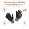imageAmazon Basics Cut Level A2 Abrasion ANSI Level A4 Impact Protection Gloves with Touch Screen Friendly 15G Sandy Nitrile Palm Pack of 100 Pairs Black Size XXSmallXSmall