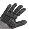 imageAmazon Basics Cut Level A2 Abrasion ANSI Level A4 Impact Protection Gloves with Touch Screen Friendly 15G Sandy Nitrile Palm Pack of 100 Pairs Black Size XXSmallXSmall