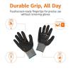 imageAmazon Basics Cut Level A2 Abrasion ANSI Level A4 Impact Protection Gloves with Touch Screen Friendly 15G Sandy Nitrile Palm Pack of 100 Pairs Black Size XXSmallMedium