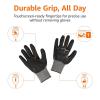 imageAmazon Basics Cut Level A2 Abrasion ANSI Level A4 Impact Protection Gloves with Touch Screen Friendly 15G Sandy Nitrile Palm Pack of 100 Pairs Black Size XXSmallXLarge
