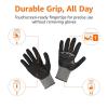 imageAmazon Basics Cut Level A2 Abrasion ANSI Level A4 Impact Protection Gloves with Touch Screen Friendly 15G Sandy Nitrile Palm Pack of 100 Pairs Black Size XXSmallXXLarge